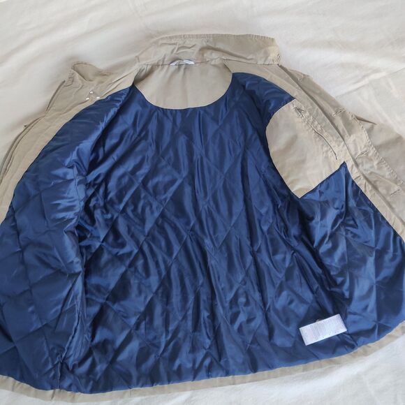 BMW Men’s Jacket Size Large Tan Insulated Beige Khaki Tactical Lined Field Coat - Picture 3 of 16